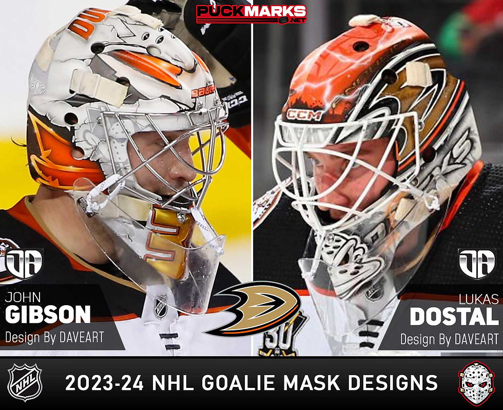 Ducks-NHL Goalie Mask Design 2023-24 Art History