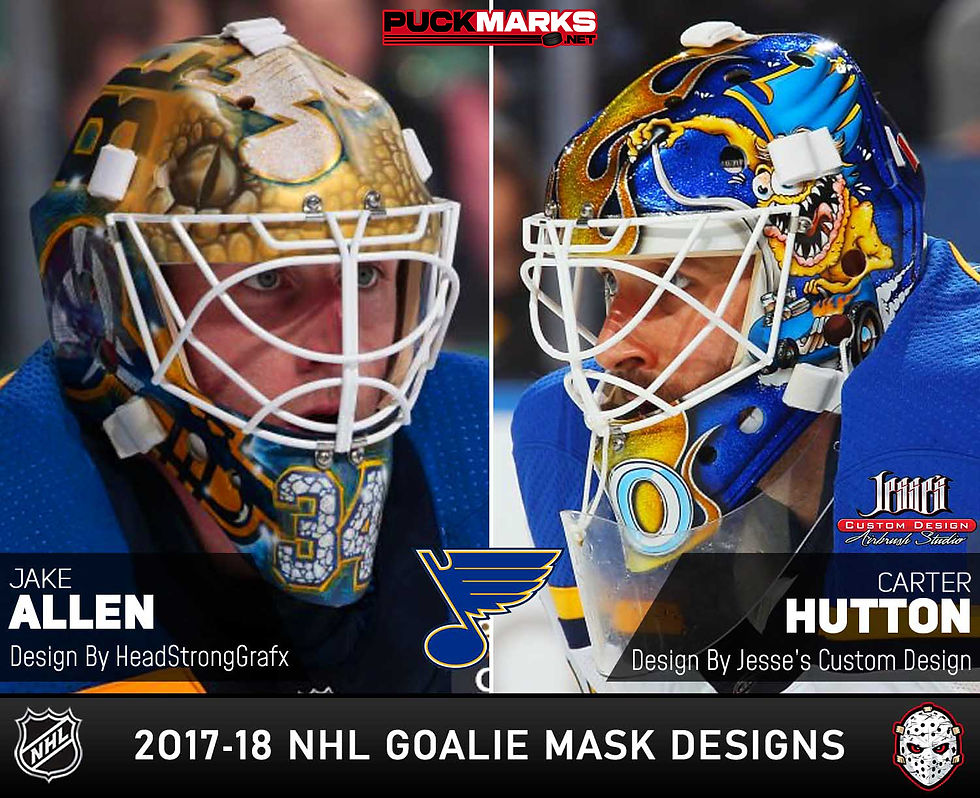 Blues-NHL Goalie Mask Design 2017-18 Art History