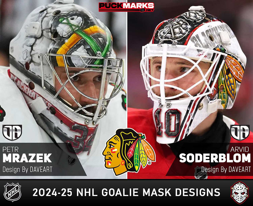 Blackhawks-NHL Goalie Mask Design 2024-25 Art History