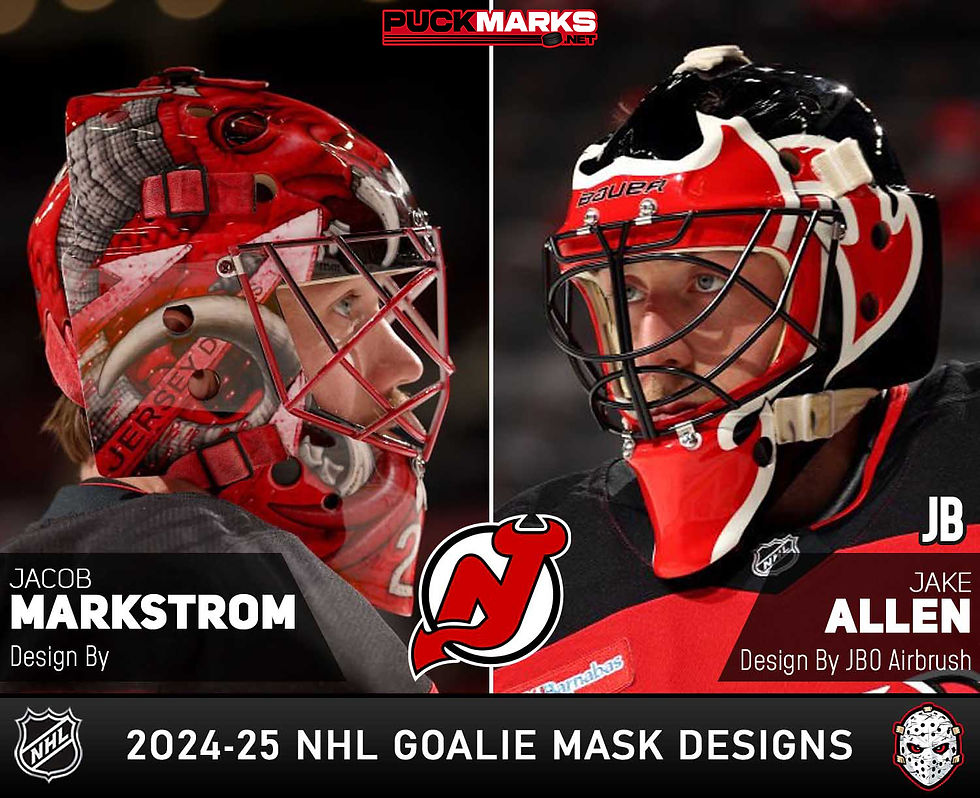 Devils-NHL Goalie Mask Design 2024-25 Art History
