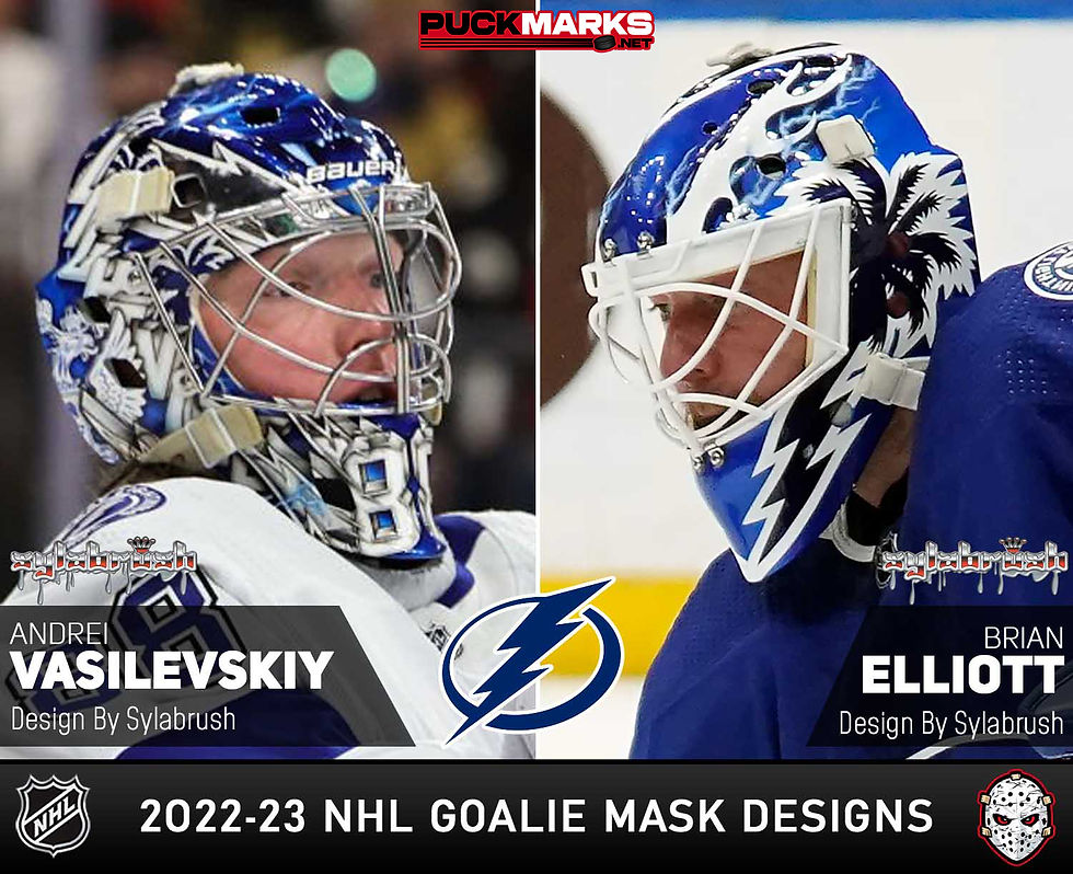 Lightning-NHL Goalie Mask Design 2022-23 Art History
