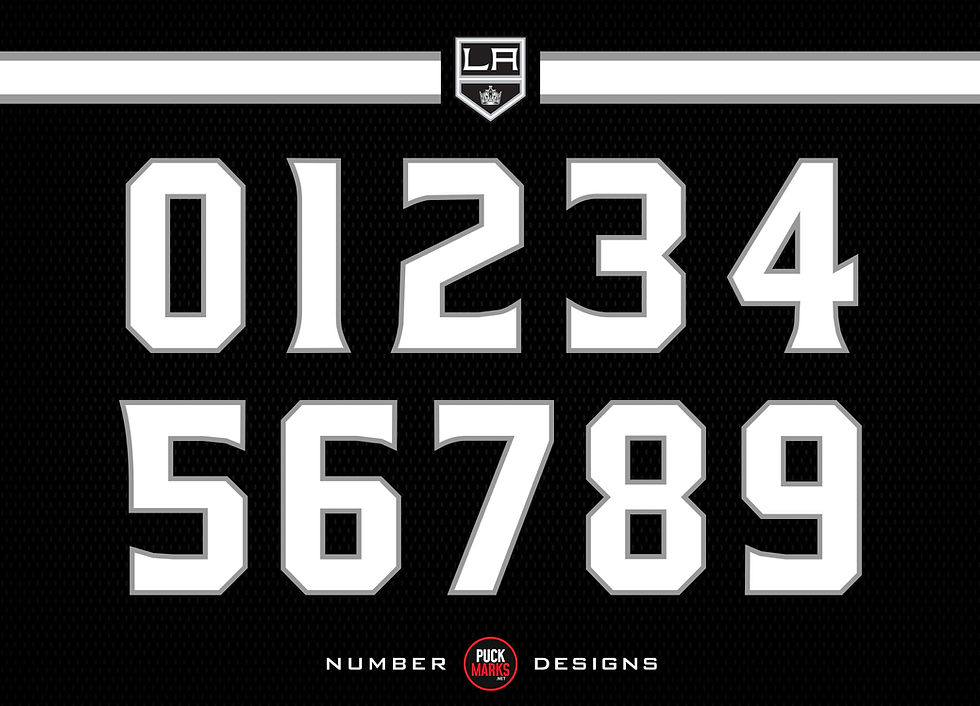 Los Angeles Kings Number Design