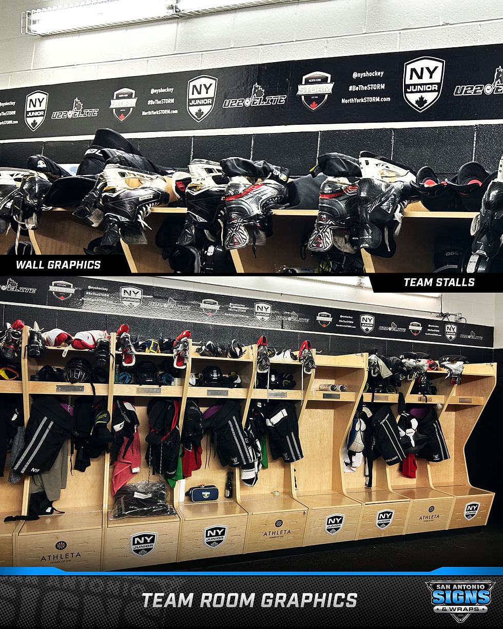 Thumbnail: Custom Graphics for Hockey Team Dressing Room Walls