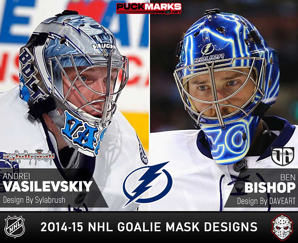 Lightning-NHL Goalie Mask Design 2014-15 Art History
