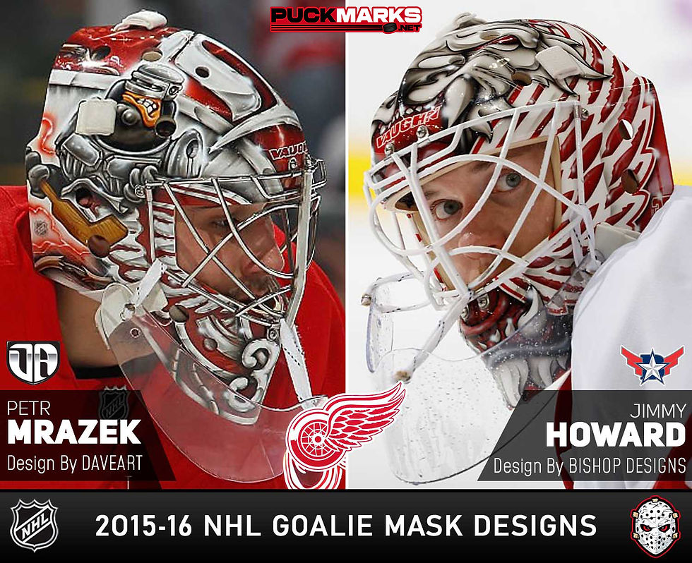 RedWings-NHL Goalie Mask Design 2015-16 Art History