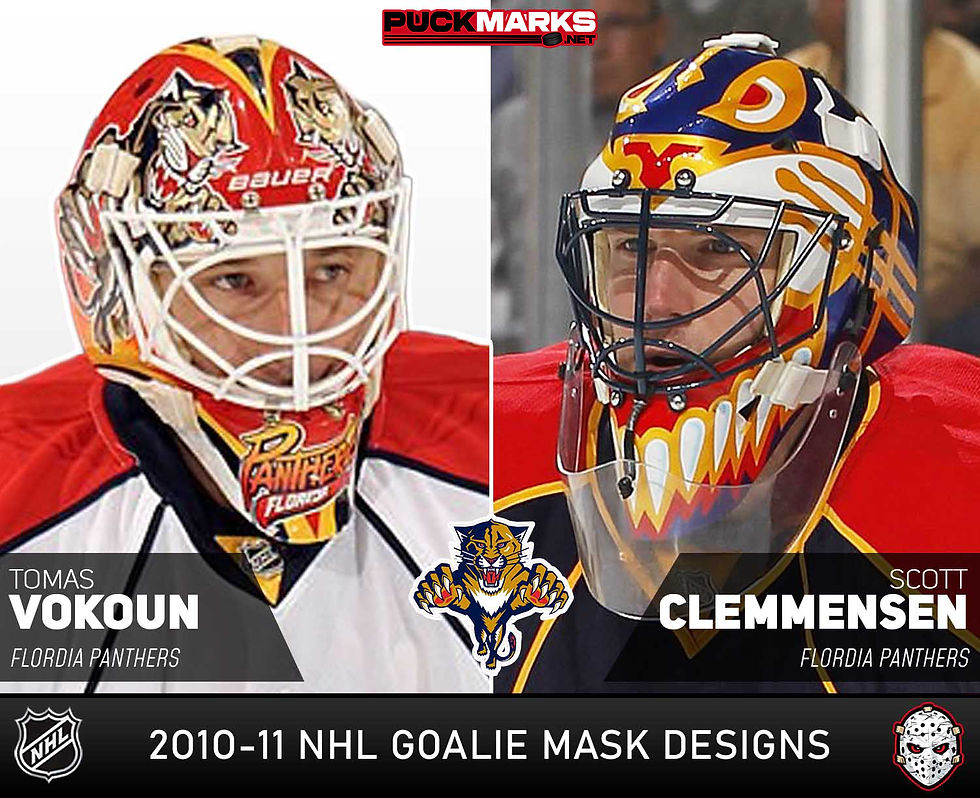 Flordia Panthers - Puck Marks - NHL Goalie Mask Design History - 2010-11 Art History