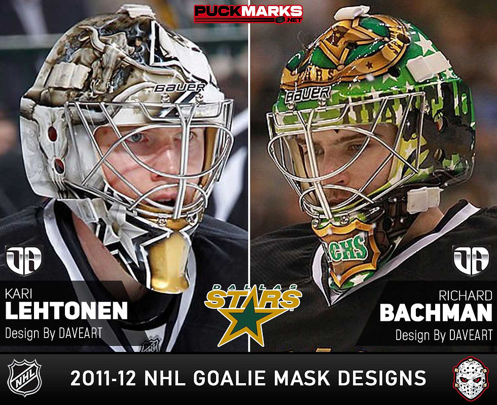 Stars-NHL Goalie Mask Design 2011-12 Art History