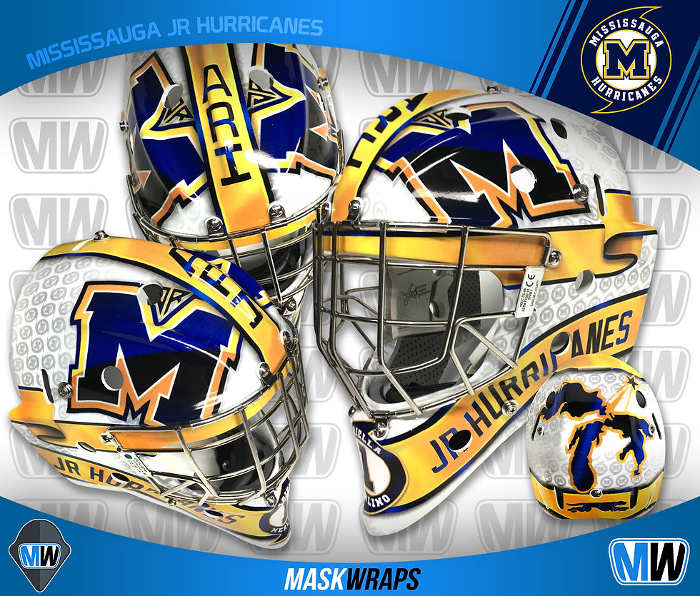 55- Custom Designed Goalie Mask Wraps -