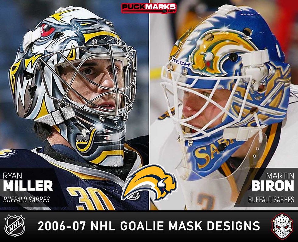 Buffalo Sabres - Puck Marks - NHL Goalie Mask Design History - 2006-07