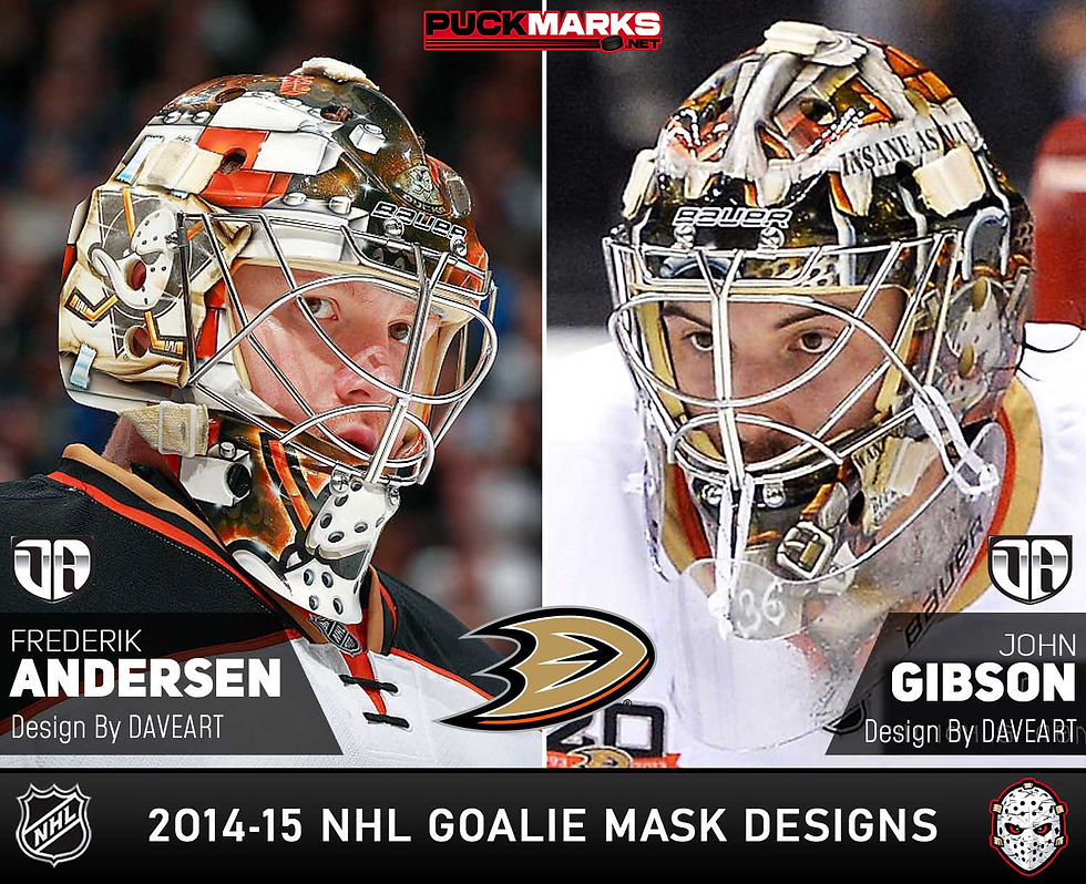 Ducks-NHL Goalie Mask Design 2014-15 Art History