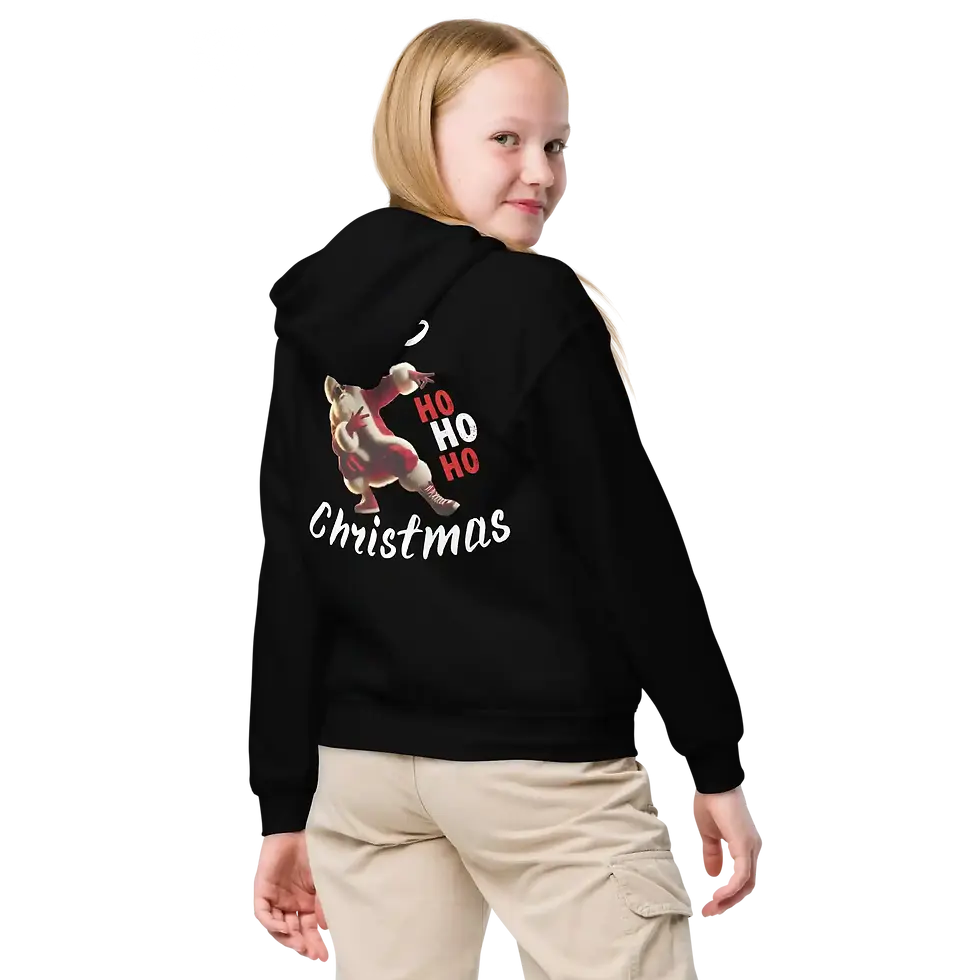 Miniature : FAP Ho Ho Ho - White - Sweat à capuche Enfant unisexe coton