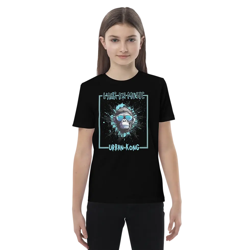 Miniature : Urban Kong - Black - T-shirt Enfant unisexe coton biologique