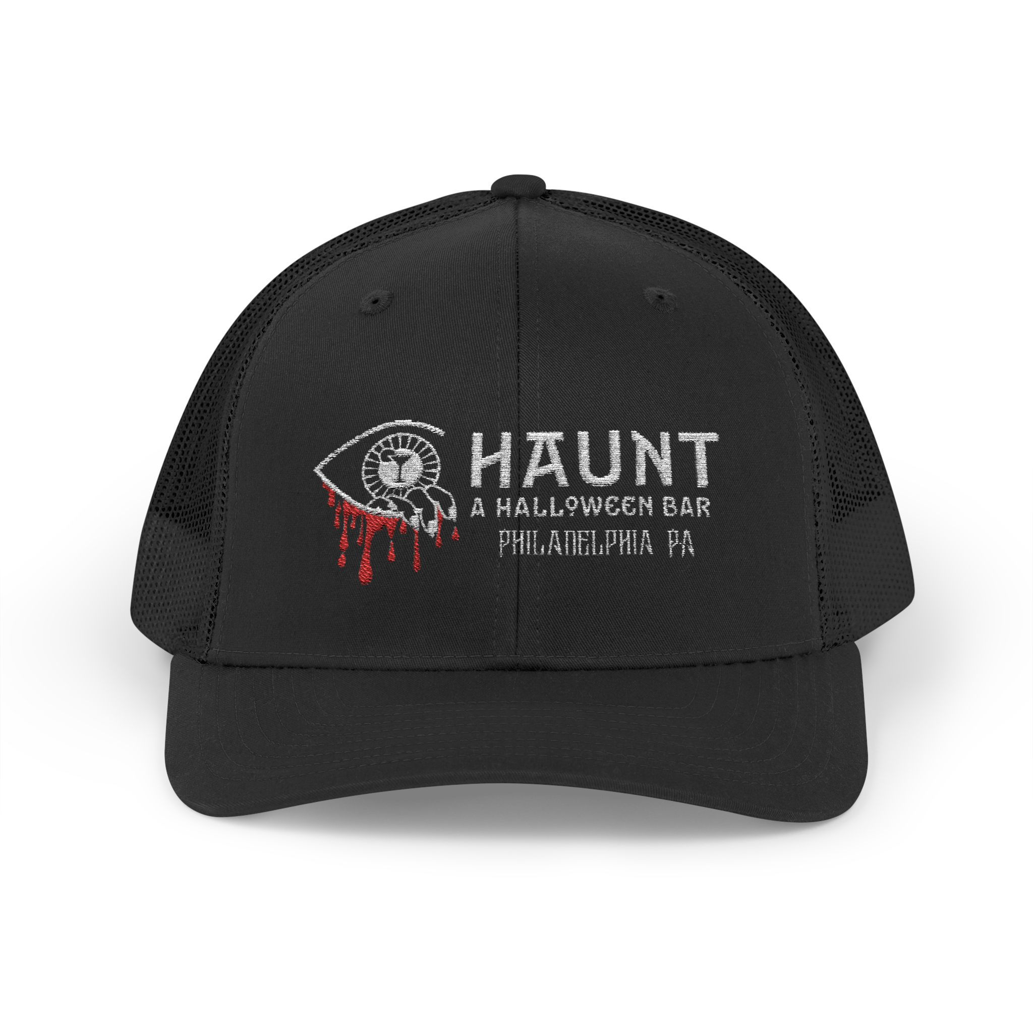 Haunt Halloween Bar Snapback Trucker Cap