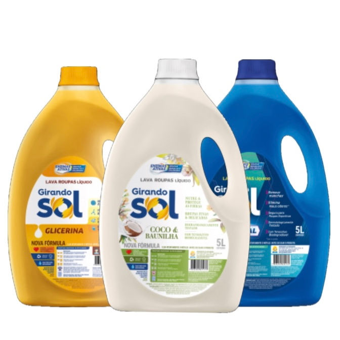 Lava Roupas Líquido Girando Sol - 05 Litros