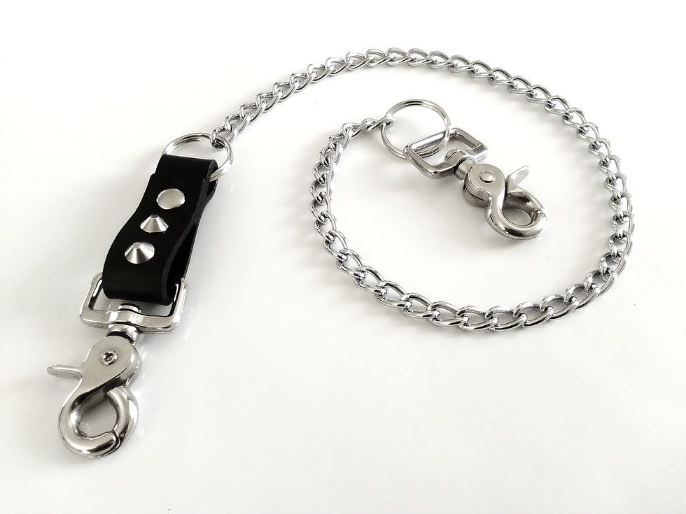 Thumbnail: GENUINE LEATHER KEY CHAIN (STUDDED)