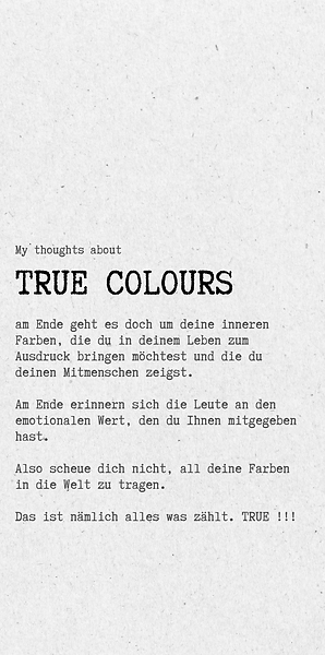 TRUE COLOURS meaning