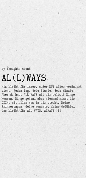 AL(L)WAYS meaning