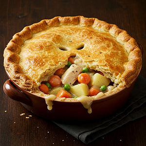 Homemade One Crust Chicken Pot Pie
