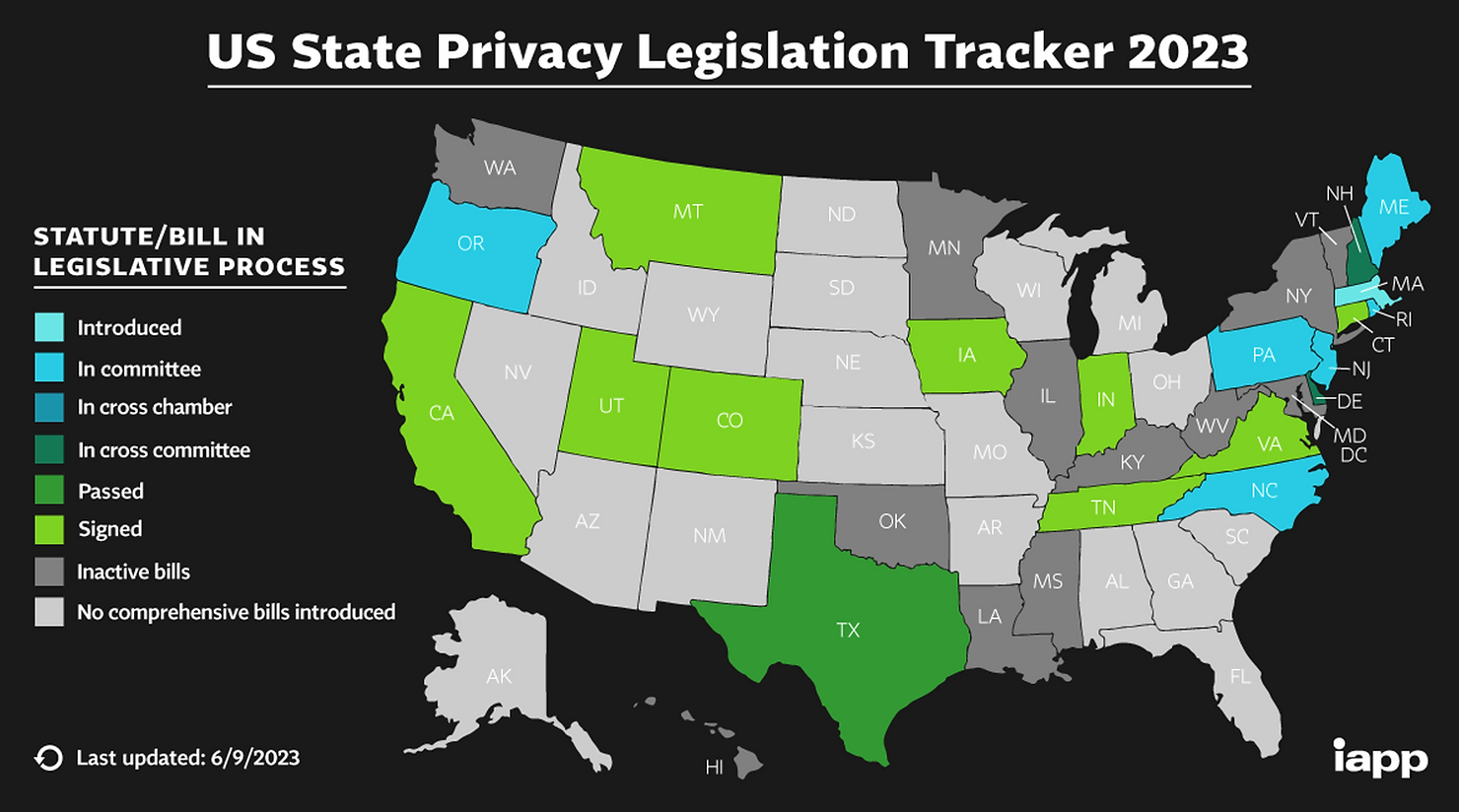 US State Privacy Legislation Tracker 2023