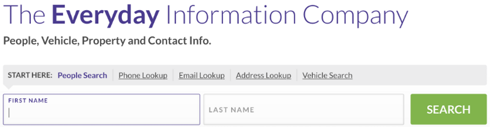 data broker search field