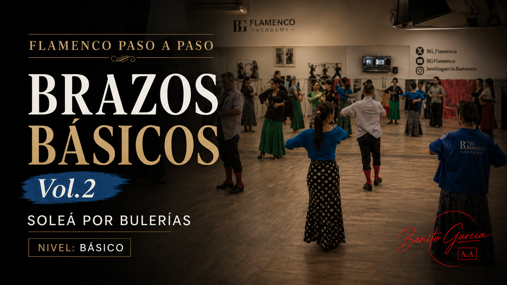Flamenco Paso a Paso Vol.2 thumbnail: basic soleá por bulerías arm practice in class.