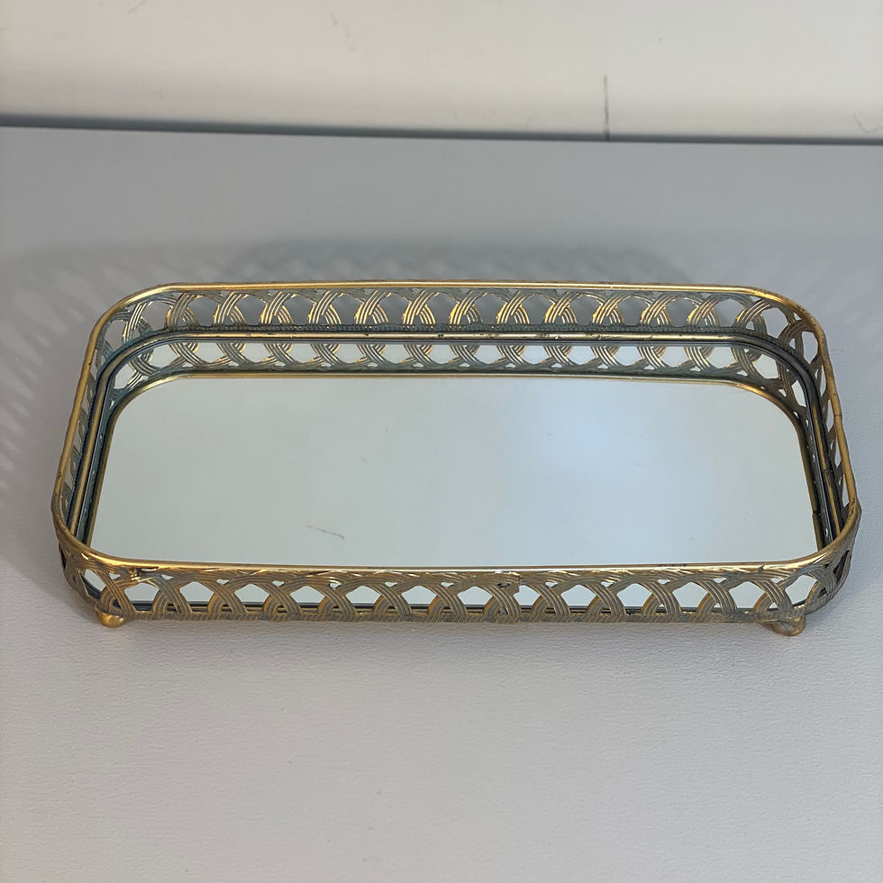 Thumbnail: Mirror Tray with Ornate Sides