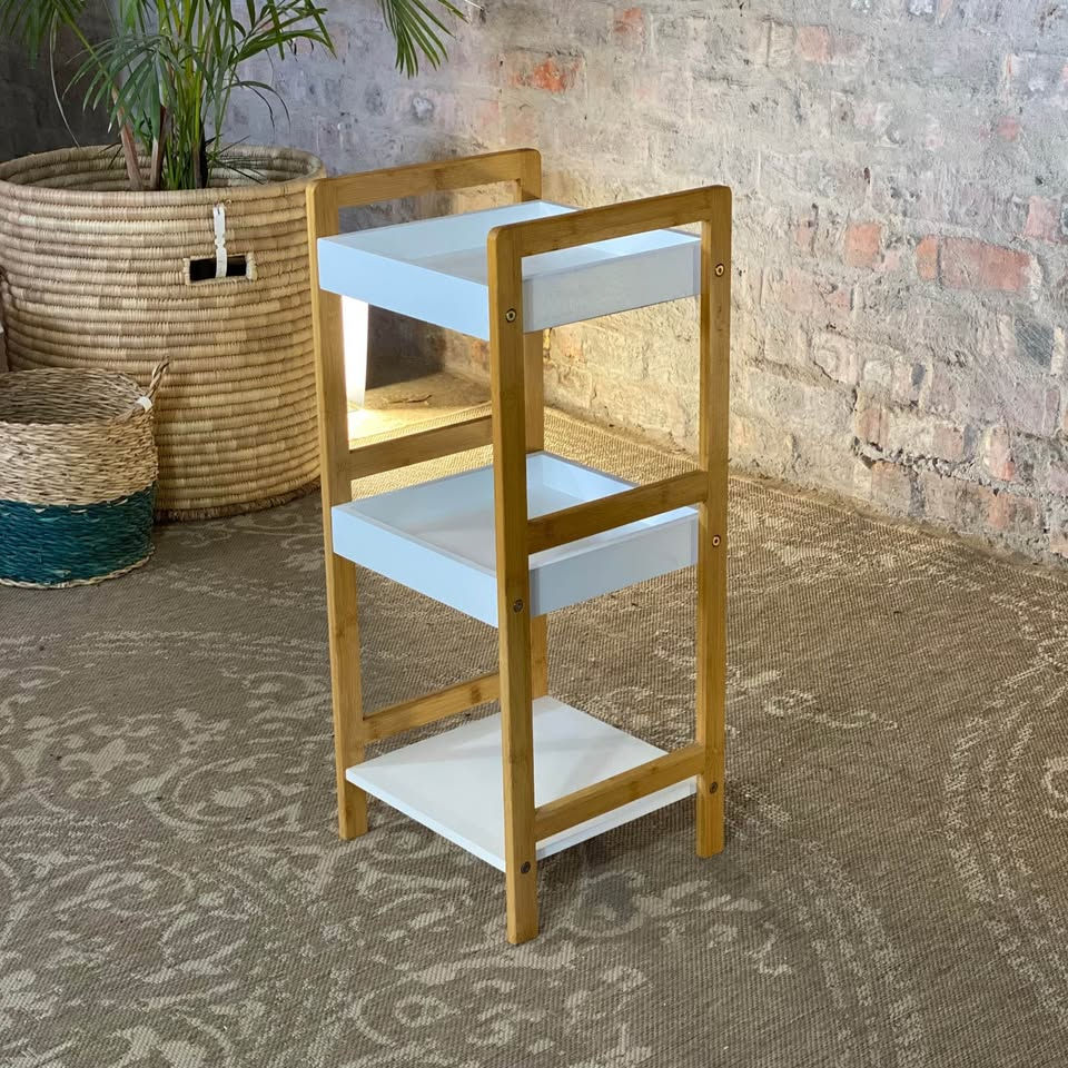 Thumbnail: 3 Tier Bamboo Bathroom Shelves / Storage Shelves / Utility Shelves