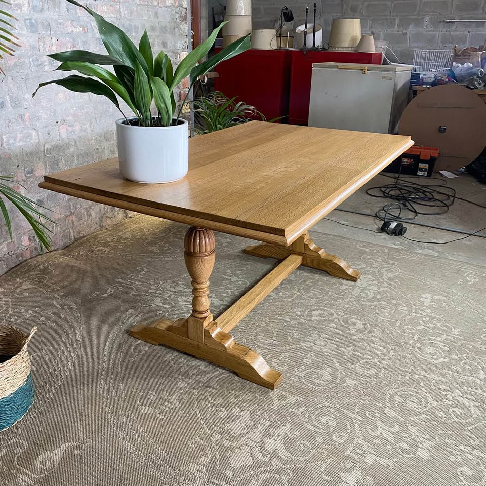 Thumbnail: 6 Seater Oak Dining Table
