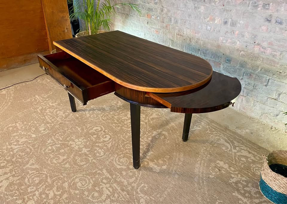 Thumbnail: 3 Drawer Art Nouveau styled writing desk / entrance hall table