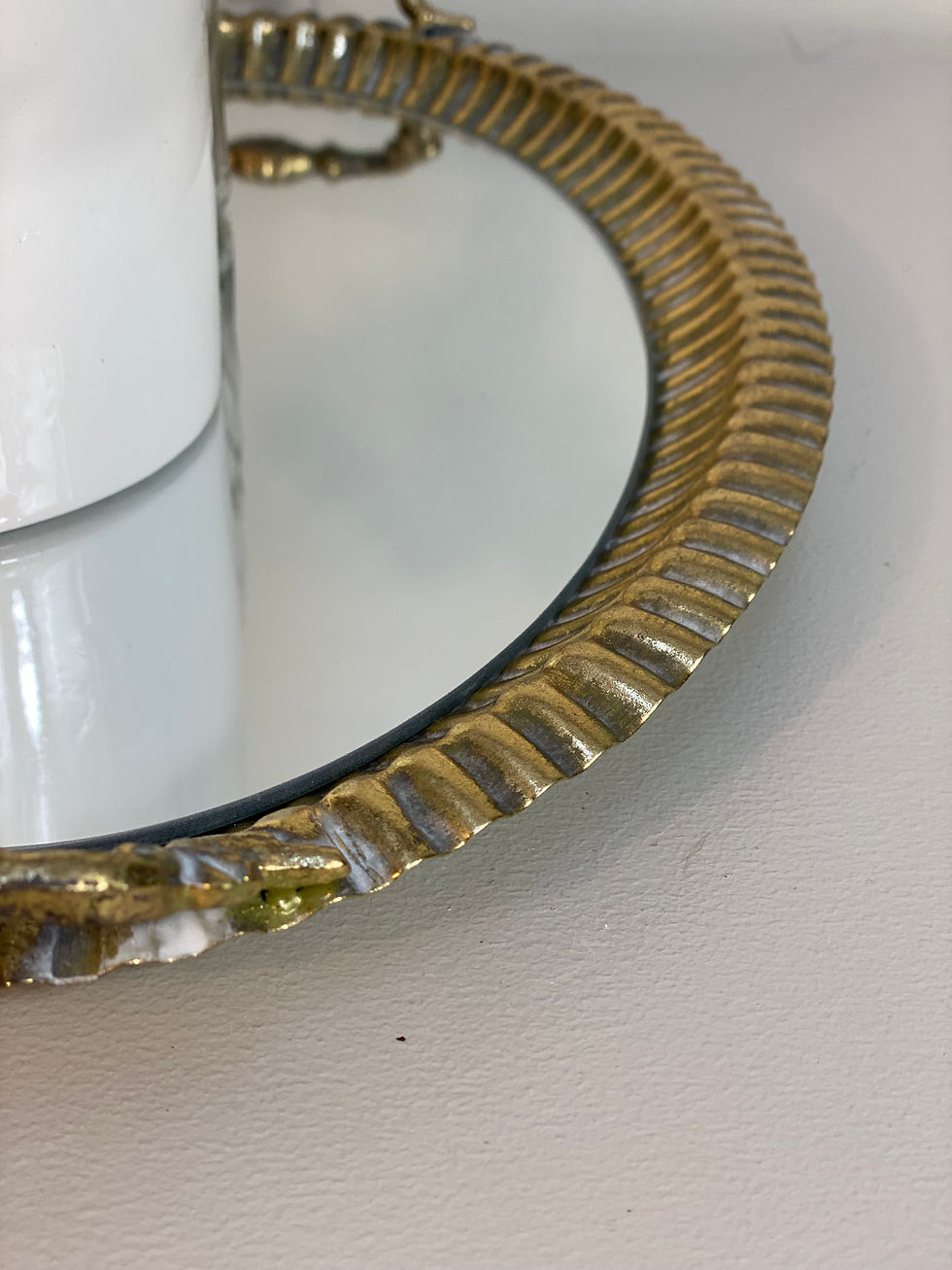 Thumbnail: Oval Mirror Tray with Handles