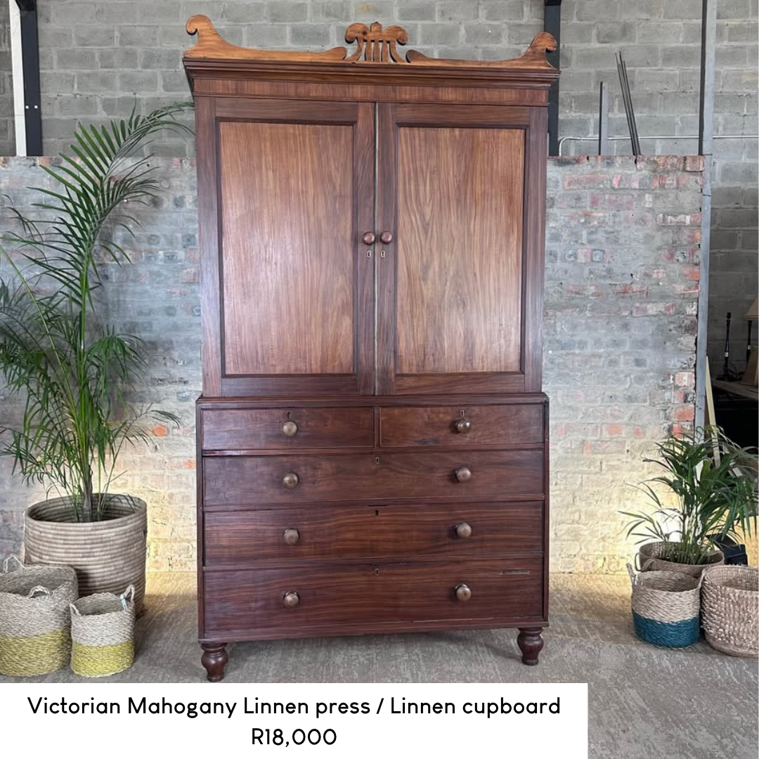 Victorian Mahogany Linen Press/ Linen Cupboard