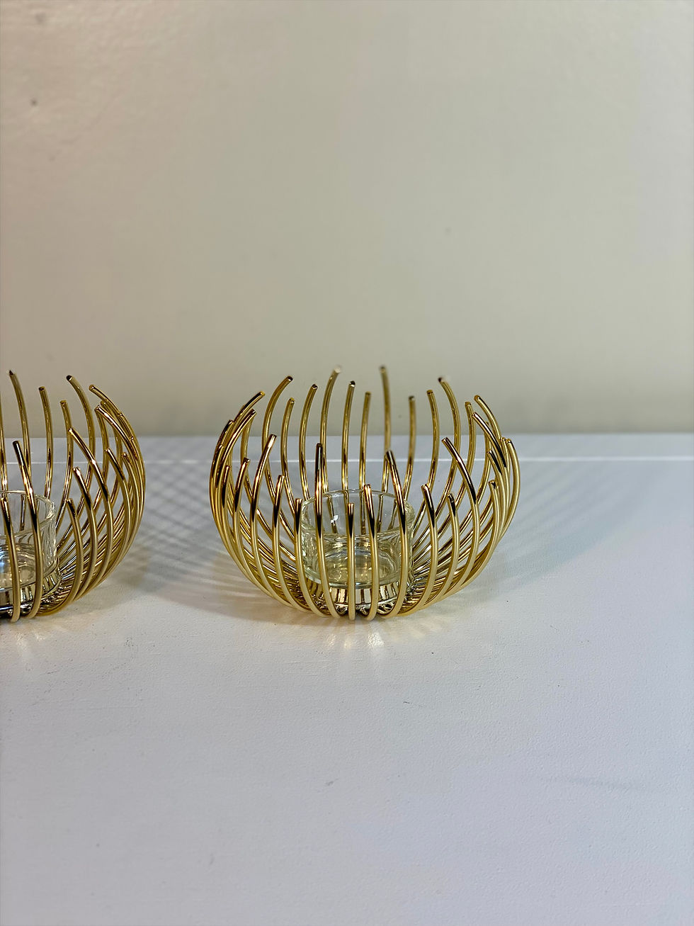 Thumbnail: Gold Pin Cushion Candle Holder