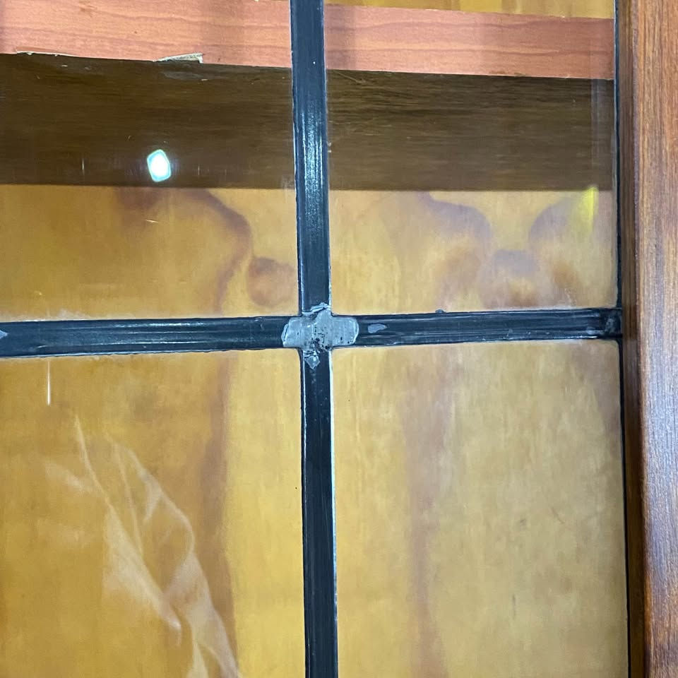 Thumbnail: Burmese Teak Leaded Glass Display Cabinet