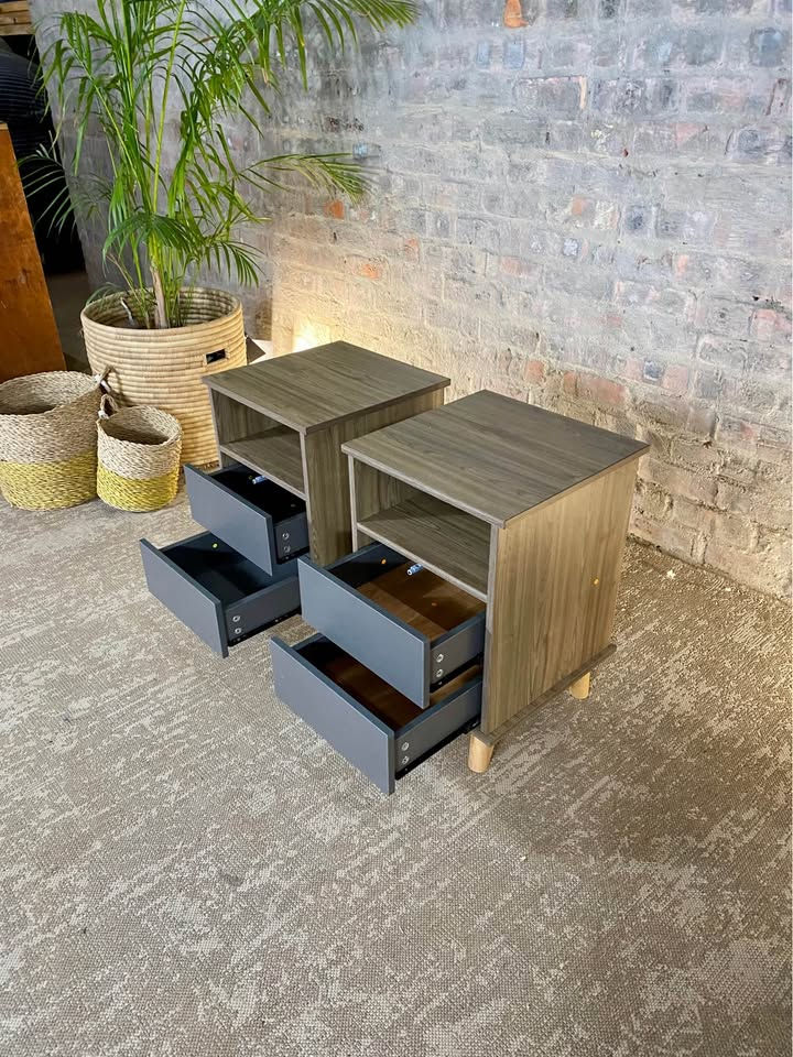 Thumbnail: 2 Drawer Bedside Table / Pedestal (Price Each)