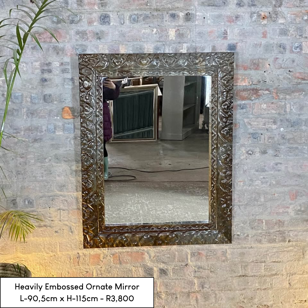 Heavily Embossed Ornate Mirror