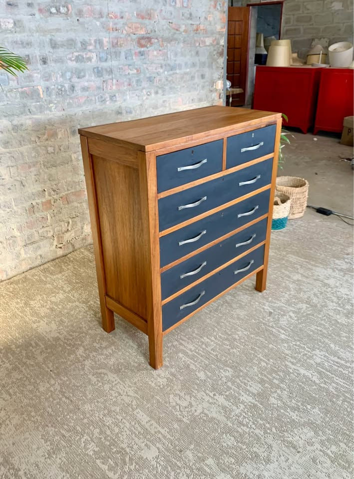 Thumbnail: Teak 6 Drawer Chest of Drawers