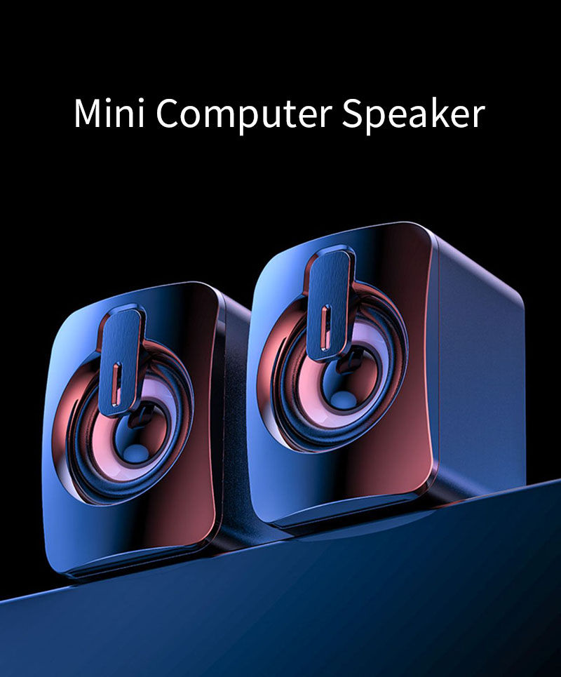 Thumbnail: Computer Speakers PC Sound Box HIFI Stereo Microphone USB Wired Caixa De