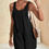 Thumbnail: Women's Casual Summer Short Rompers Overalls 2024 Loose Sleeveless Tie Knot Stra
