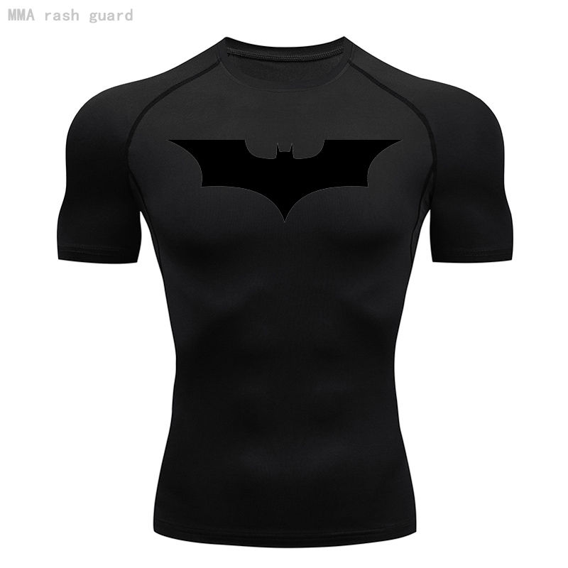 Thumbnail: Compression Shirt Men Short Running T Shirt Gym Sports Top Quick Dry Breathable 