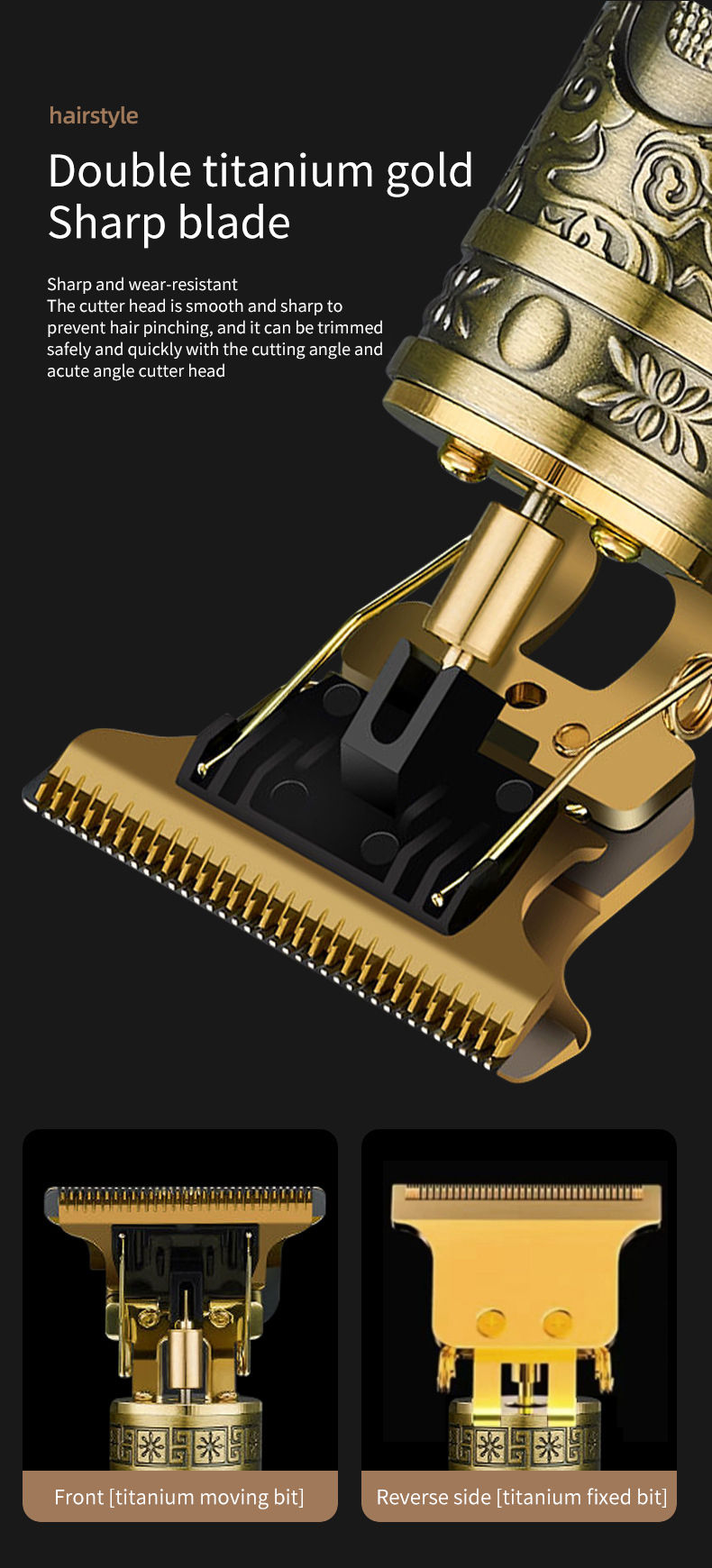 Thumbnail: Electric Hair Clipper Professional USB Cordless Clipper Professional Beard Trimm