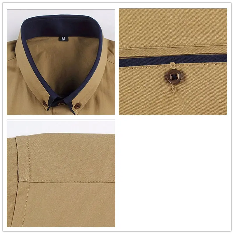 Thumbnail: Men's Summer Business Shirt Short Sleeves Turn-Down Collar Tuxedo Shirt Shirt