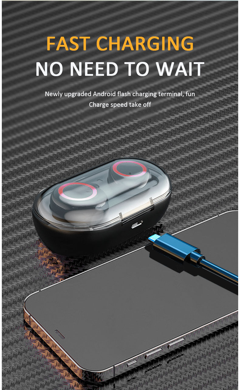 Thumbnail: Y50 Wireless Bluetooth Headphones Hifi Stereo Noise.cancelling Earbuds In Ear To
