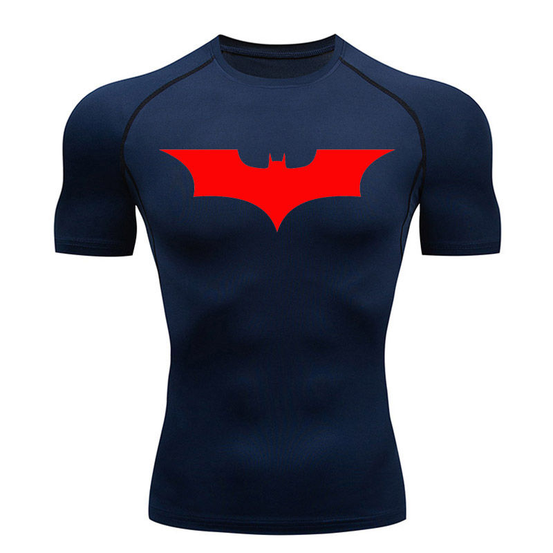 Thumbnail: Compression Shirt Men Short Running T Shirt Gym Sports Top Quick Dry Breathable 
