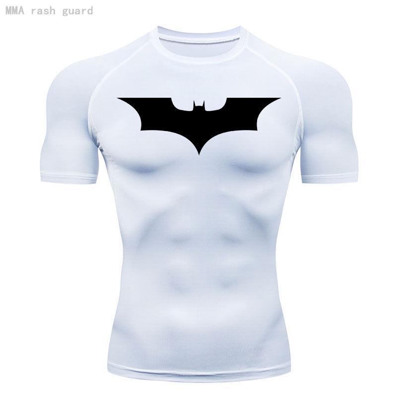 Thumbnail: Compression Shirt Men Short Running T Shirt Gym Sports Top Quick Dry Breathable 