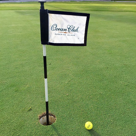 Learning a new skill - Golfing at the Ocean Club Golf Course