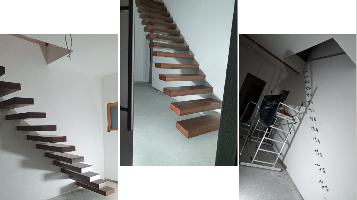 Montage einer Kragarmtreppe