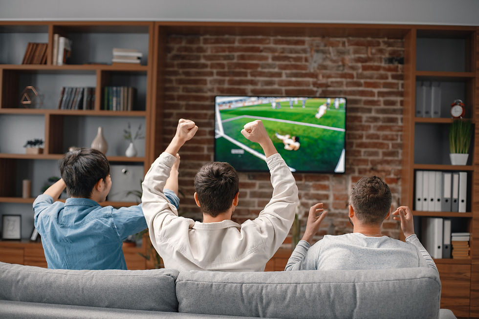 familia mirando el mundial 