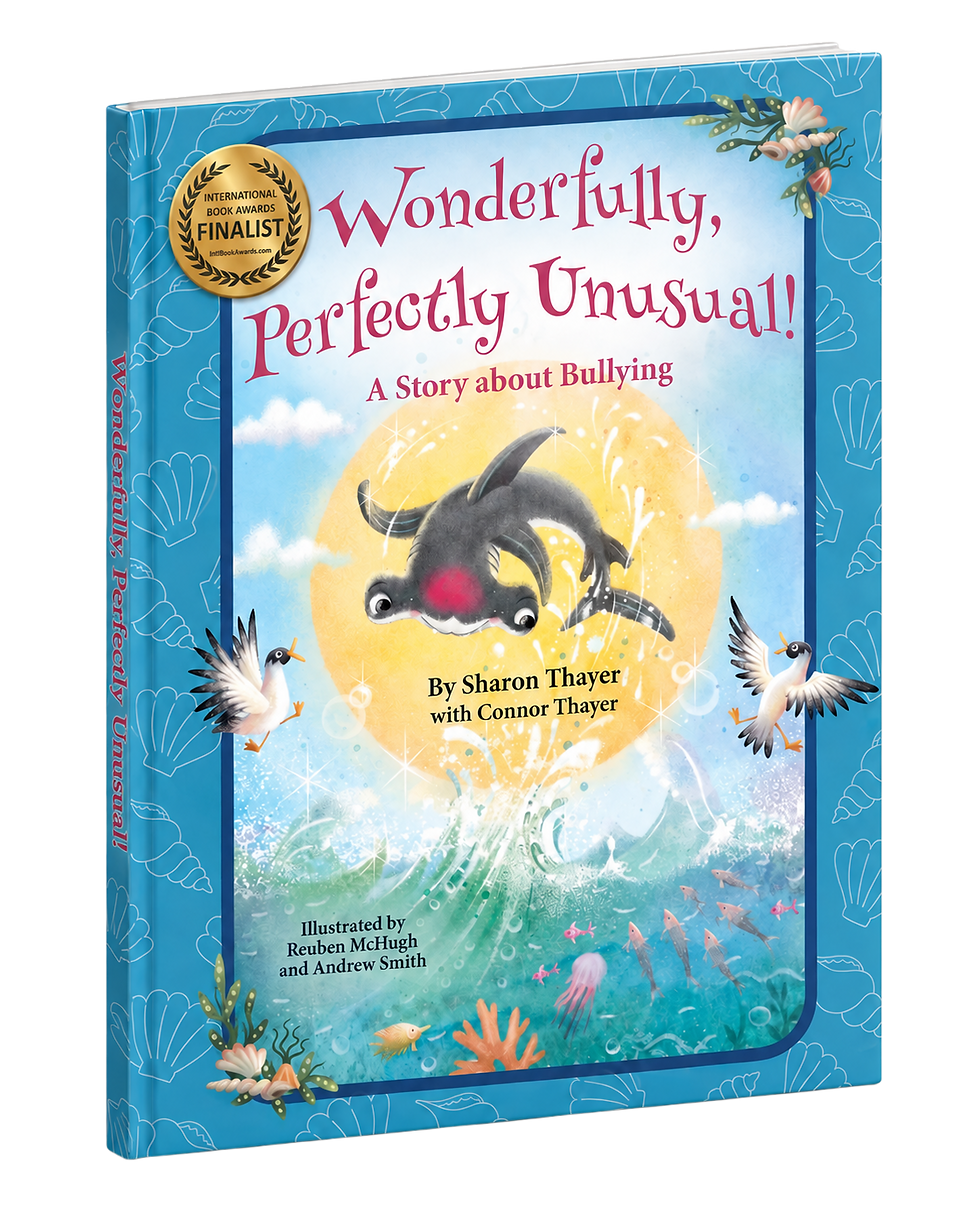 Children’s book cover for Wonderfully, Perfectly Unusual! by Sharon Thayer, celebrating individuality and self confidence