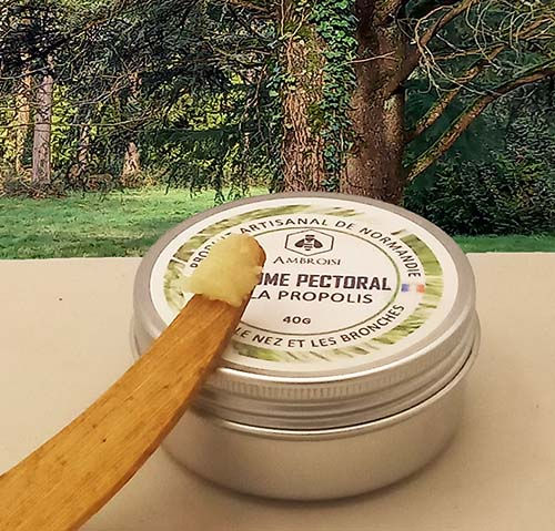 texture baume pectoral à la propolis
