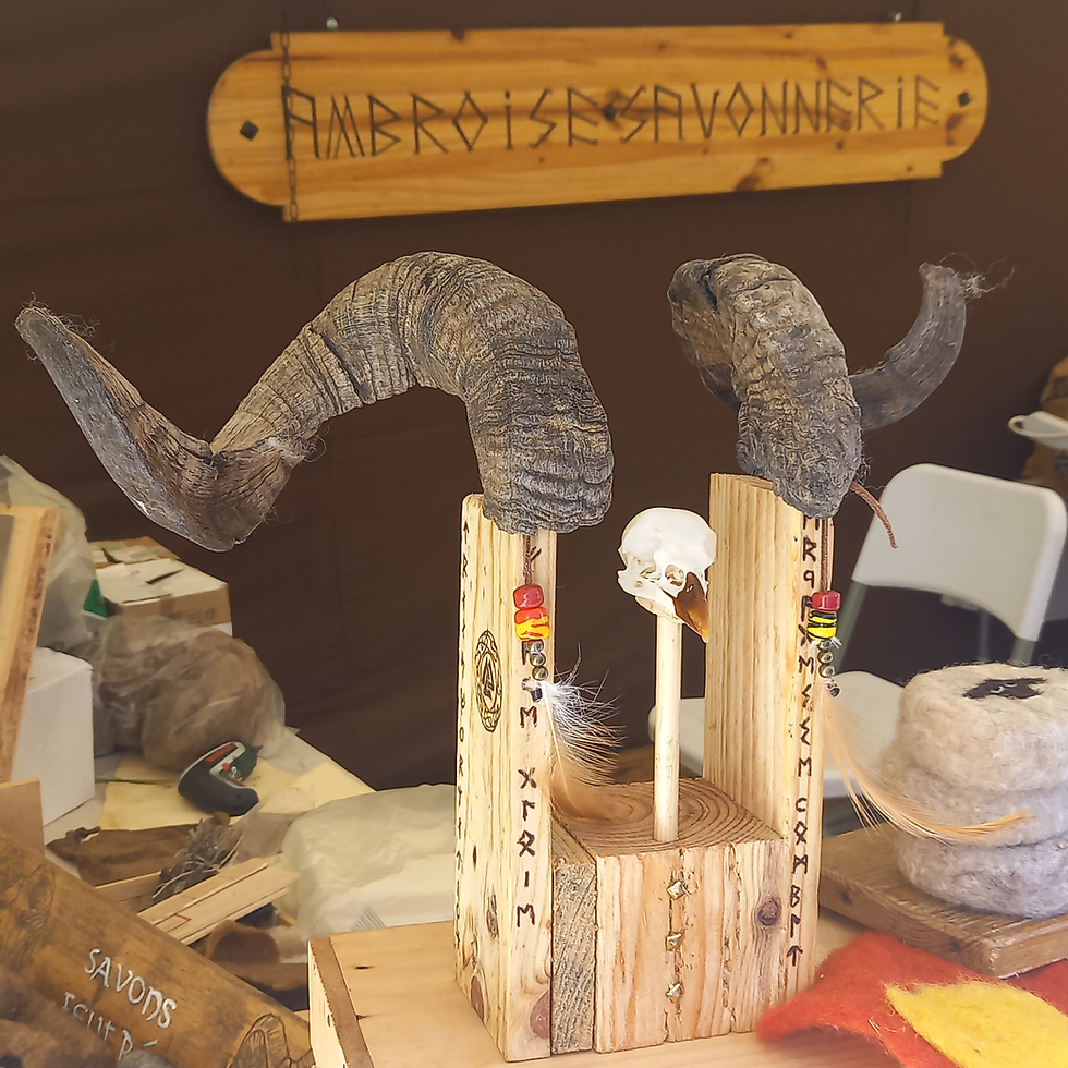 totem sur l'espace Feutrage de savons